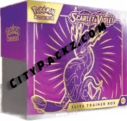 Begin a New Adventure with Pokémon ex!
Set out for a journey in the Paldea region! Meet first partners Sprigatito, Fuecoco, and Quaxly, and explore the power of the Legendary Pokémon Koraidon and Miraidon as Pokémon ex. Other Pokémon ex evolve their way into battle—including Arcanine and Gyarados with a dazzling new look. Even more Pokémon appear as illustration rare cards with amazing artwork—discover them all in the Pokémon TCG: Scarlet and Violet expansion!

Found only at Pokémon Center, this special Elite Trainer Box includes a bonus promo card and two more booster packs than a standard Elite Trainer Box.

The Pokémon TCG: Scarlet and Violet Pokémon Center Elite Trainer Box includes:

11 Pokémon TCG: Scarlet and Violet booster packs
Each booster pack contains 10 cards and 1 Basic Energy. Cards vary by pack.
1 full-art foil promo card featuring Koraidon with a Pokémon Center logo
1 full-art foil promo card featuring Koraidon
65 card sleeves featuring Koraidon
45 Pokémon TCG Energy cards
A player’s guide to the Scarlet and Violet expansion
6 damage-counter dice
1 competition-legal coin-flip die
2 plastic condition markers
A box to hold everything, with 4 dividers to keep it organized
A code card for Pokémon Trading Card Game Live


More Details:

Item Dimensions: 6.5 x 3.4 x 6.5 IN
Country Of Origin: Printed in the USA. Card Sleeves, Dice, and Condition Markers made in China.
Materials: Paper / polypropylene / polyresin / plastic
This is a test
Recommended Age: 6+ Years
Item Weight: 1.7 LB

