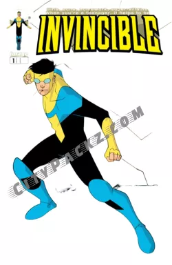Invincible
Mark Grayson is teenage superhero Invincible. He is a normal high school senior with a normal part-time job and otherwise normal life, except his father Nolan is the superhero Omni-Man, the most powerful superhero on the planet. At the age of 17, Mark begins to display superpowers, which come from his father being a member of the Viltrumite race, who, according to Nolan, pioneer the galaxy on a mission of benevolence and enlightenment. 

At least, that’s how it starts. Over the course of 144 issues, INVINCIBLE covers love, loss, family, roommates, college, intergalactic war, multiple dimensions, and way, way more. It does all this while flipping the conventions of the superhero epic on its head. 

Created by Robert Kirkman and Cory Walker, Invincible #1 debuted to critical acclaim on January 22, 2003. Soon after, they were joined by artist and contributing creator Ryan Ottley. Throughout its fifteen-year run, Invincible not only continued for a historic 144-issues but also spawned multiple spin-off series’ and even an inter-company crossover with a certain friendly neighborhood superhero. In 2021, the Invincible animated series arrived on Amazon Prime and quickly became one of the most popular new streaming series of the year, earning praise worldwide for its fresh storytelling. With a second season set on the horizon and new comic book projects to be announced, Invincible remains a cornerstone of the pop culture landscape that continues to grow in popularity every year.